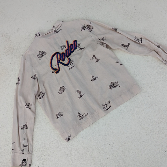 Orville Peck x DSNY | Rodeo Spell Out Omni Top Zip Front Tan Brown Large Unisex - Picture 7 of 15